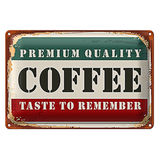Blechschild Retro 30x20cm Premium Quality Coffee Kaffee