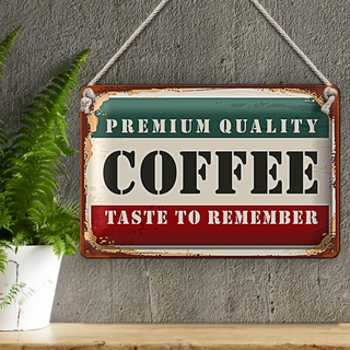 Blechschild Retro 30x20cm Premium Quality Coffee Kaffee