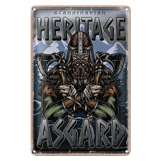Blechschild Wikinger 20x30cm heritage Asgard Scandinavian