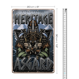 Blechschild Wikinger 20x30cm heritage Asgard Scandinavian