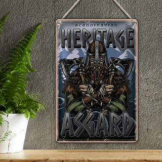 Blechschild Wikinger 20x30cm heritage Asgard Scandinavian