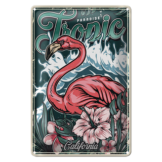 Blechschild Retro 20x30cm Tropic Paradise California