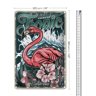Blechschild Retro 20x30cm Tropic Paradise California