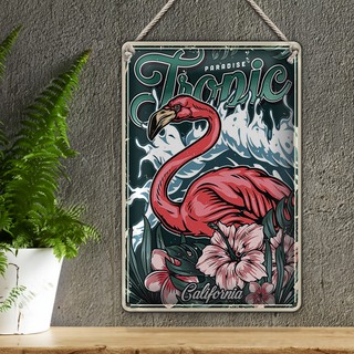 Blechschild Retro 20x30cm Tropic Paradise California