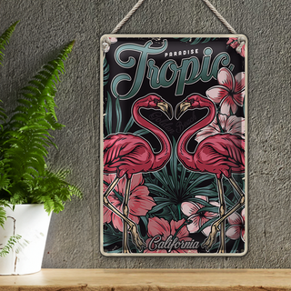 Blechschild Paradise 20x30cm Tropic California Golen Beach