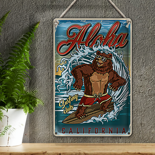 Blechschild Surfing 20x30cm Aloha California Sommer Sport