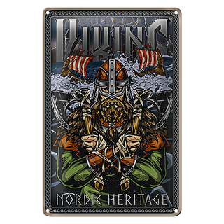 Blechschild Wikinger 20x30cm Scandinavian Viking Veritage