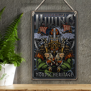 Blechschild Wikinger 20x30cm Scandinavian Viking Veritage