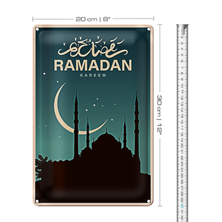 Blechschild Ramadan 20x30cm Kareem