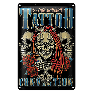 Blechschild Tattoo 20x30cm International Tatoo
