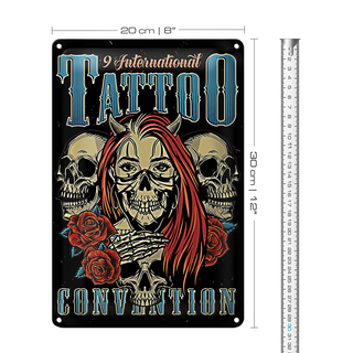 Blechschild Tattoo 20x30cm International Tatoo