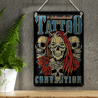 Blechschild Tattoo 20x30cm International Tatoo