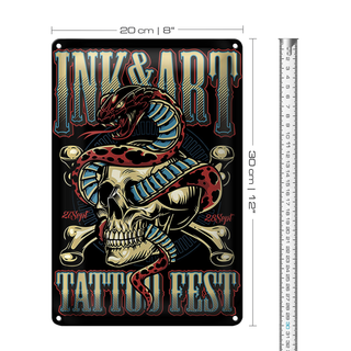 Blechschild Tattoo 20x30cm Tatoo Fest 27 28 Sept