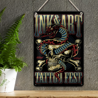 Blechschild Tattoo 20x30cm Tatoo Fest 27 28 Sept