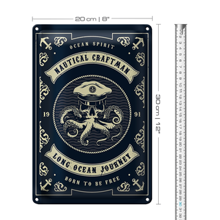 Blechschild Seefahrt 20x30cm Natural Craftman Ocean