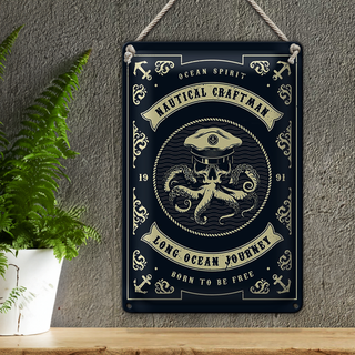 Blechschild Seefahrt 20x30cm Natural Craftman Ocean