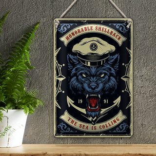 Blechschild Seefahrt 20x30cm honorable shellback sea