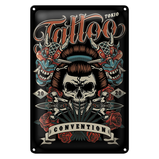 Blechschild Tattoo 20x30cm Tokio convention
