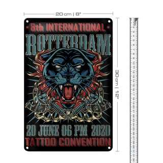 Blechschild Tattoo 20x30cm Rotterdam Convention 20 june