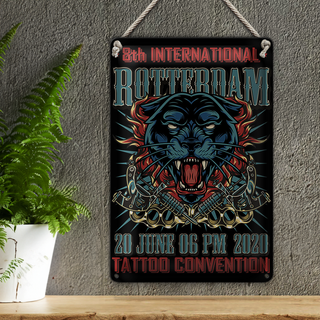 Blechschild Tattoo 20x30cm Rotterdam Convention 20 june