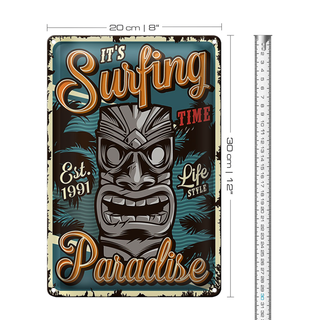Blechschild Hawaii 20x30cm ist Surfing time Paradise