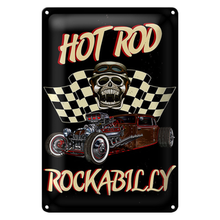 Blechschild Auto 20x30cm hot rod rockabilly