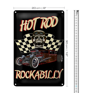 Blechschild Auto 20x30cm hot rod rockabilly