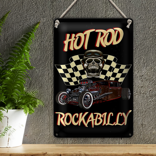 Blechschild Auto 20x30cm hot rod rockabilly
