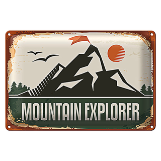 Blechschild Retro 30x20cm Mountain Explorer