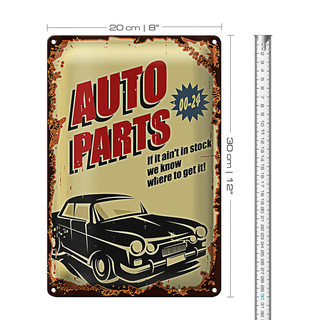 Blechschild Retro 20x30cm Auto Parts 00-24 Service