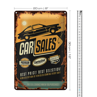 Blechschild Retro 20x30cm Car Sales best price Auto
