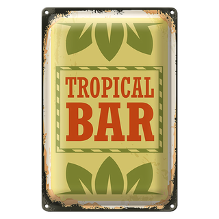 Blechschild 20x30cm Tropical Bar Sommer