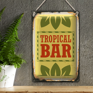 Blechschild 20x30cm Tropical Bar Sommer