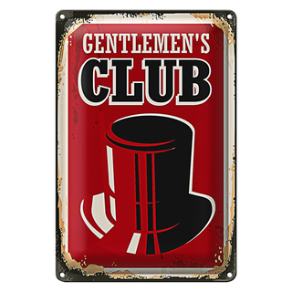 Blechschild Retro 20x30cm Gentlemen`s Club Männer