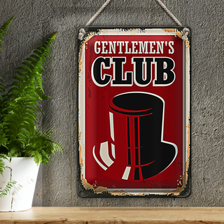 Blechschild Retro 20x30cm Gentlemen`s Club Männer