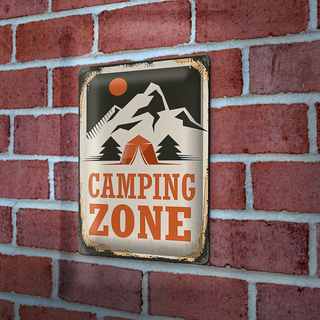 Blechschild Camping 20x30cm Camping Zone Outdoor