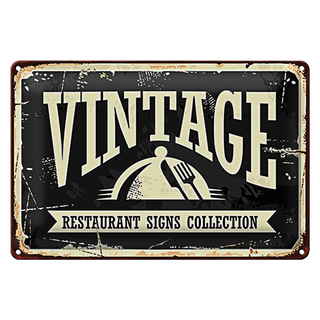 Blechschild Vintage Restaurant 30x20cm signs collection