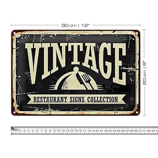 Blechschild Vintage Restaurant 30x20cm signs collection