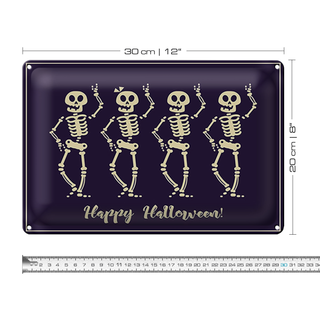 Blechschild Halloween 30x20cm Happy Halloween Fest