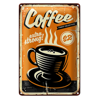 Blechschild Kaffee 20x30cm extra strong Coffee