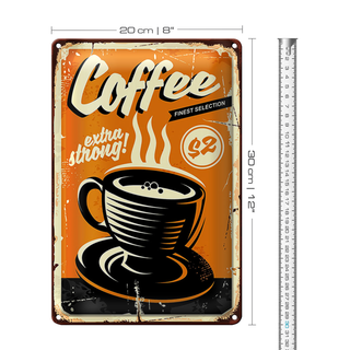 Blechschild Kaffee 20x30cm extra strong Coffee