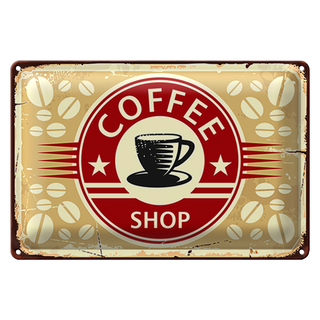 Blechschild Retro 30x20cm Kaffee Coffee Shop