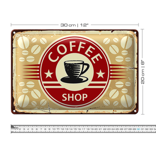 Blechschild Retro 30x20cm Kaffee Coffee Shop