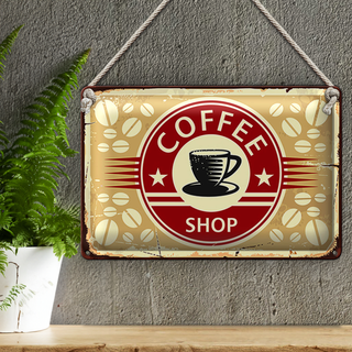 Blechschild Retro 30x20cm Kaffee Coffee Shop