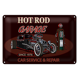 Blechschild Auto 30x20cm hot rod Garage car service repair