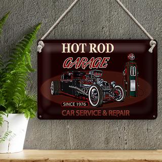 Blechschild Auto 30x20cm hot rod Garage car service repair
