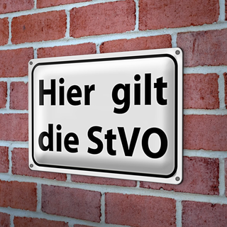 Blechschild Hinweis 30x20cm hier gilt StVO Verkehrsschild