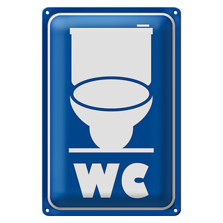 Blechschild Hinweis 20x30cm WC Piktogramm Toilette