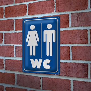 Blechschild Hinweis 20x30cm WC Piktogramm Toilette Wanddeko