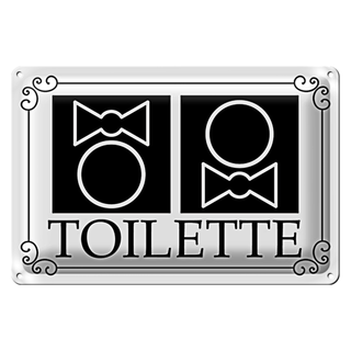 Blechschild Toilette 30x20cm WC Piktogramm